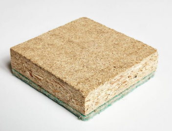 Close-up of a wooden frame with a green interior lining