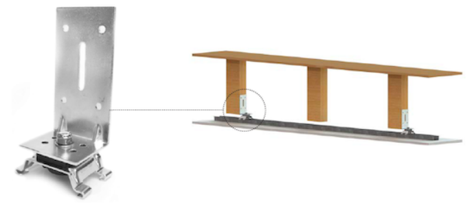 Metal bracket on a white background