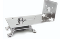 Metal mounting bracket on a white background