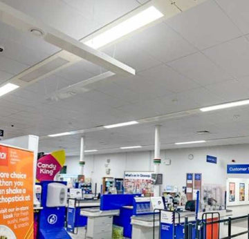 TVS Cleancare Ceiling Tile White Square Edge 1200mm x 600mm x 8mm (MOQ: 1 Pallet)