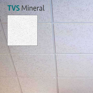 TVS Mineral Ceiling Tiles 15mm Tegular 600mm x 600mm x 16mm (MOQ: 1 Pallet)